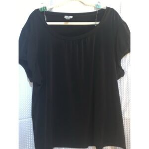 Worthington Womens‎ 4X Short Sleeve Black Shirt